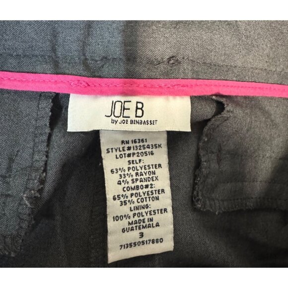 Joe B Womens Gray Straight-Leg Dress Pants Size 3 Polyester Blend - Picture 4 of 10